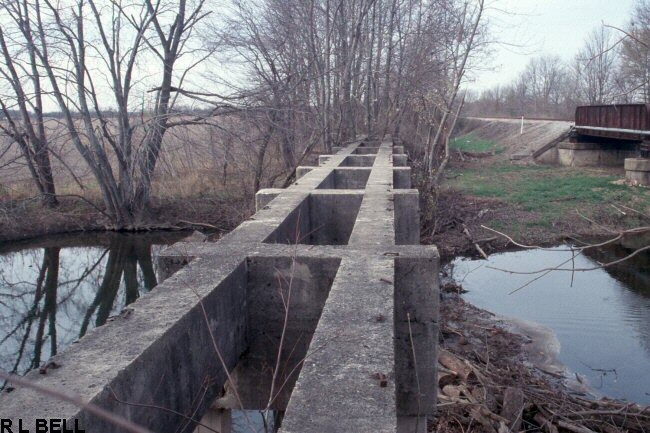 INTERURBAN BRIDGE ACROSS BRANDYWINE CREEK IN SHELBY COUNTY INDIANA