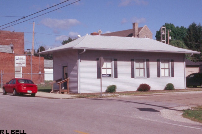 INTERURBAN DEPOT IN CLAYTON INDIANA IN USE AS OFFICE