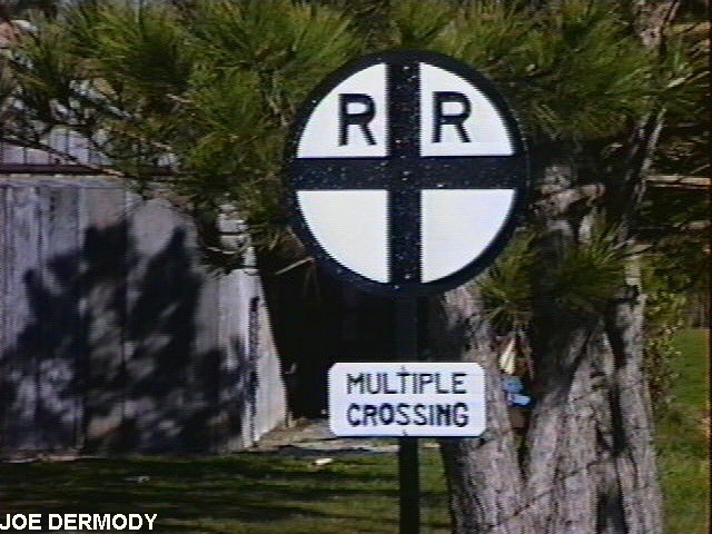 MULTIPLE CROSSING SIGN IN ITS NEW LOCATION AFTER BEING SAVED FROM CLAY COUNTY ROAD 400 EAST