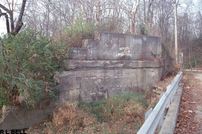 INTERURBAN BRIDGE ABUTMENT SOUTHEAST OF SHELBYVILLE INDIANA