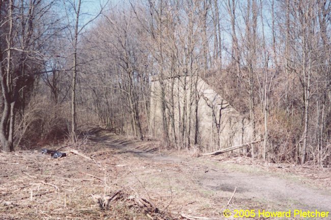 The former Monon line to Michigan City passed between these abutments of the Chicago-New York Electric Air Line Railroad.  Howard Pletcher