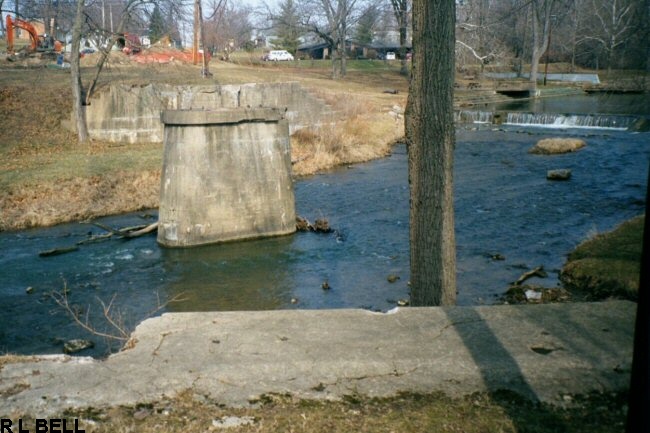 INTERURBAN BRIDGE REMNANTS IN PENDLETON INDIANA